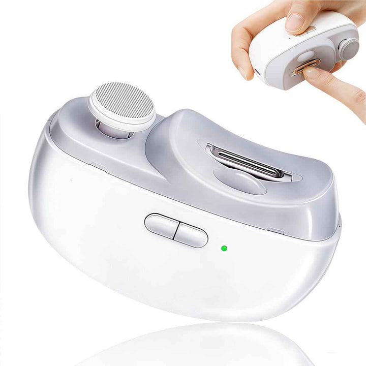 2 In 1 Electric Nail Clippers Manicure Anti-Splash Nail Trimmer For Baby Finger Toe Scissors Pedicure Thick Nails Cutter Tools