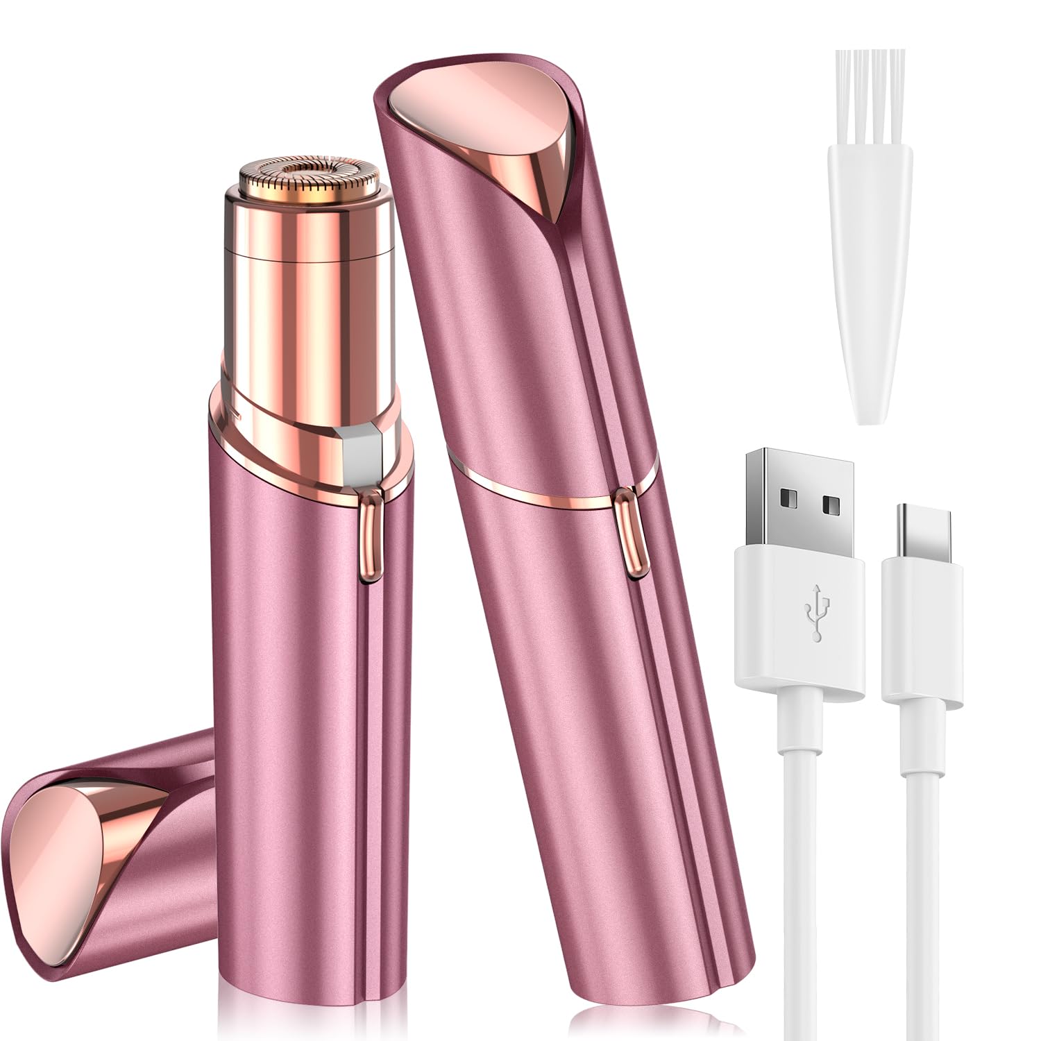 Facial Hair Remover for Women – Rechargeable, Painless Trimmer & Shaver for Face, Upper Lips, Peach Fuzz, Bikini & Body