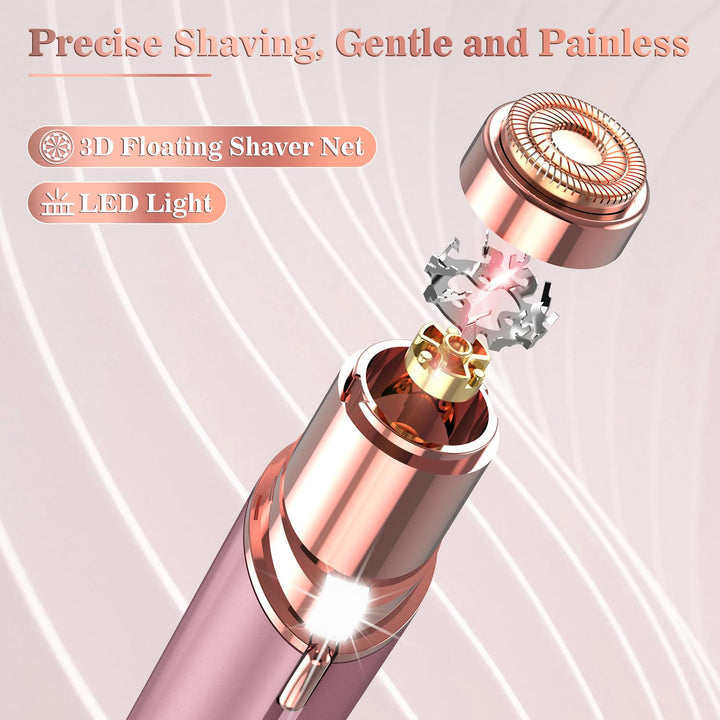 Facial Hair Remover for Women – Rechargeable, Painless Trimmer & Shaver for Face, Upper Lips, Peach Fuzz, Bikini & Body