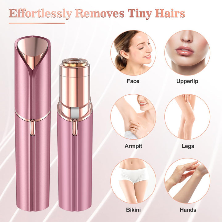 Facial Hair Remover for Women – Rechargeable, Painless Trimmer & Shaver for Face, Upper Lips, Peach Fuzz, Bikini & Body