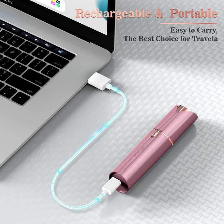Facial Hair Remover for Women – Rechargeable, Painless Trimmer & Shaver for Face, Upper Lips, Peach Fuzz, Bikini & Body